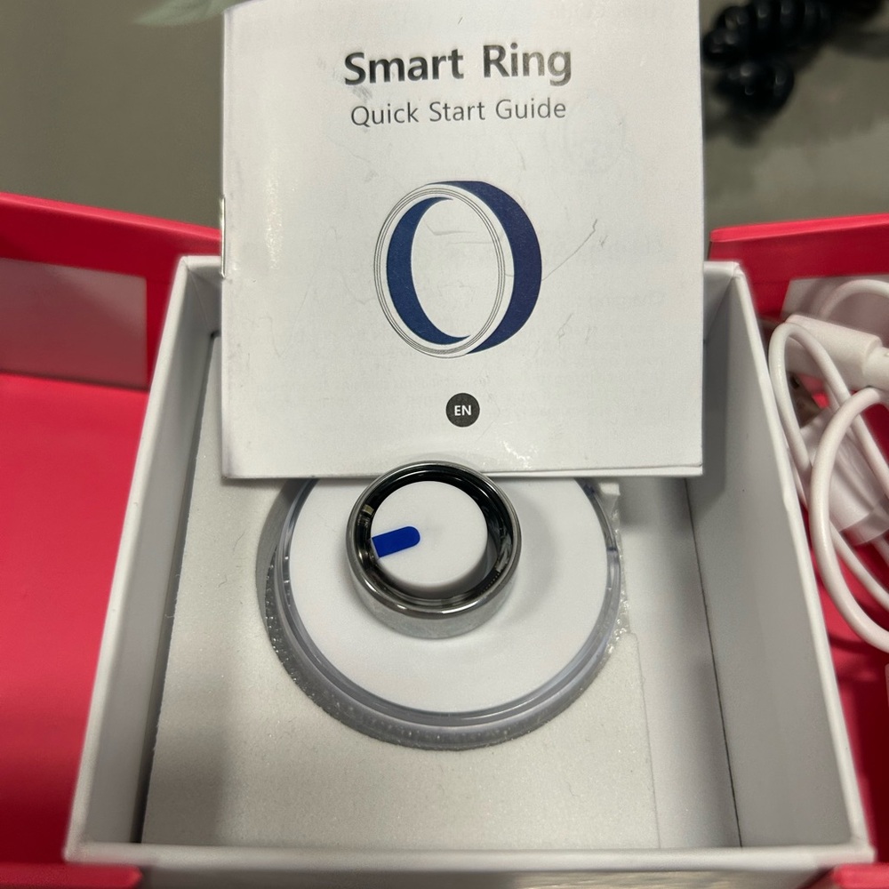 Smart Ring — Silver with Blue Accent